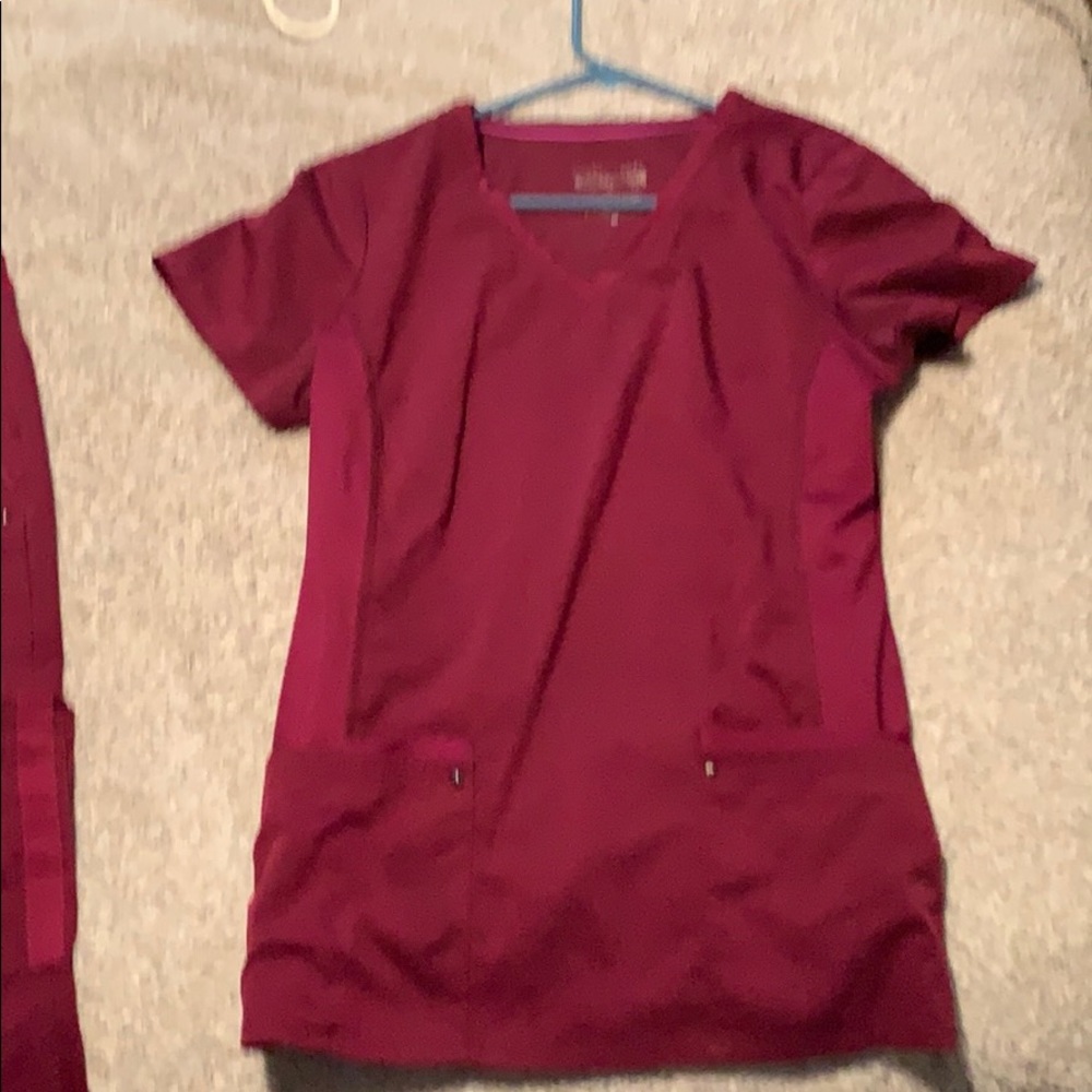 Burgundy scrub set